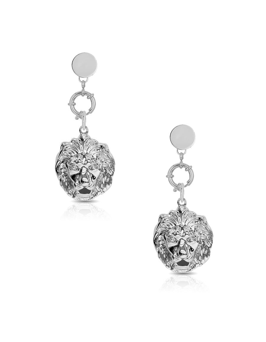 Lion Head Drop Earrings
