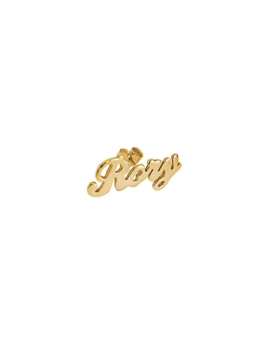 Custom Nameplate Stud Earring